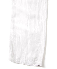 後染めレーヨン リネン ワッシャークロス ワイドパンツ - ASH