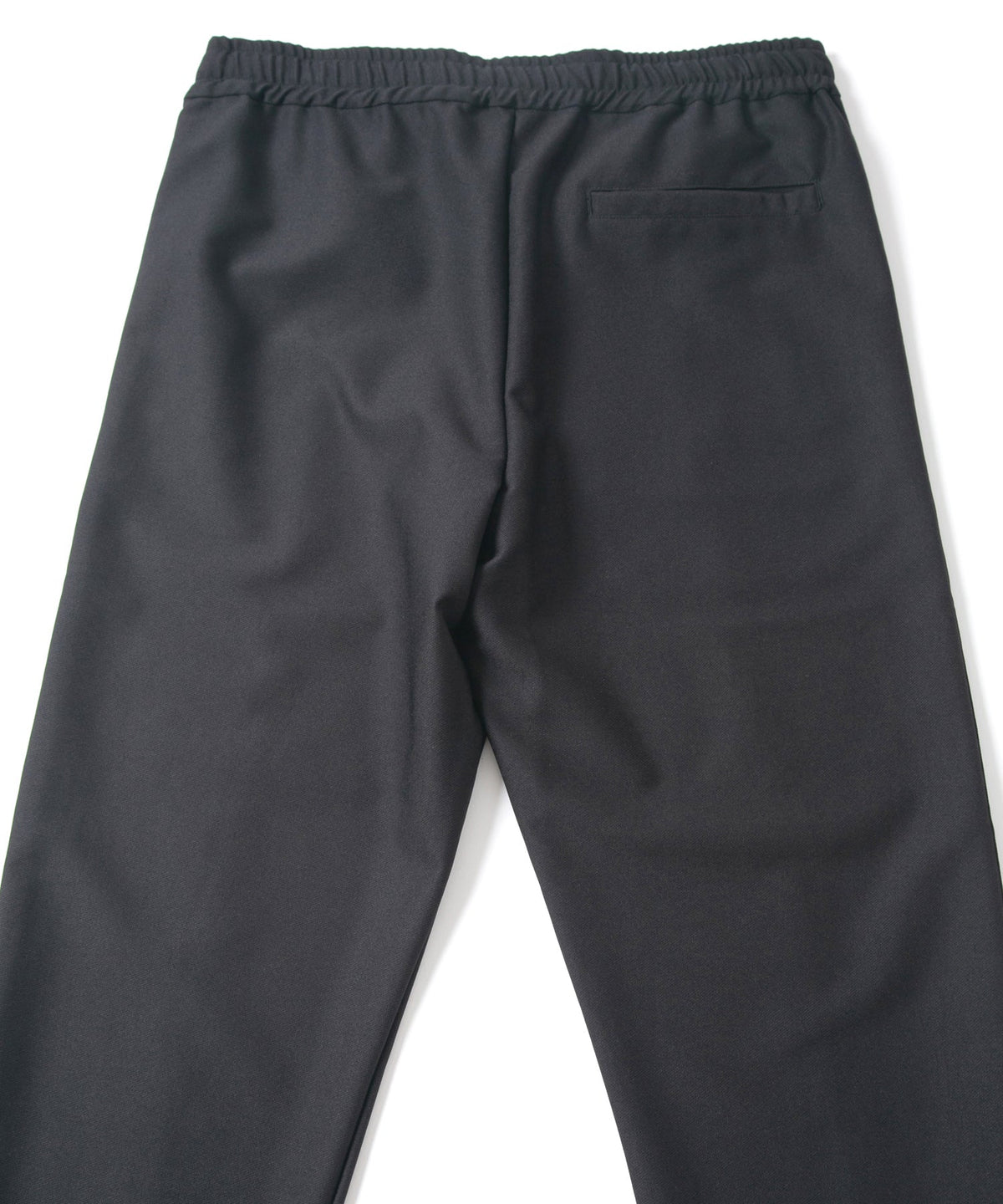 ポリ キュプラ ナイロン ハイブリッドジャージ トラック テーパードパンツ - BLACK