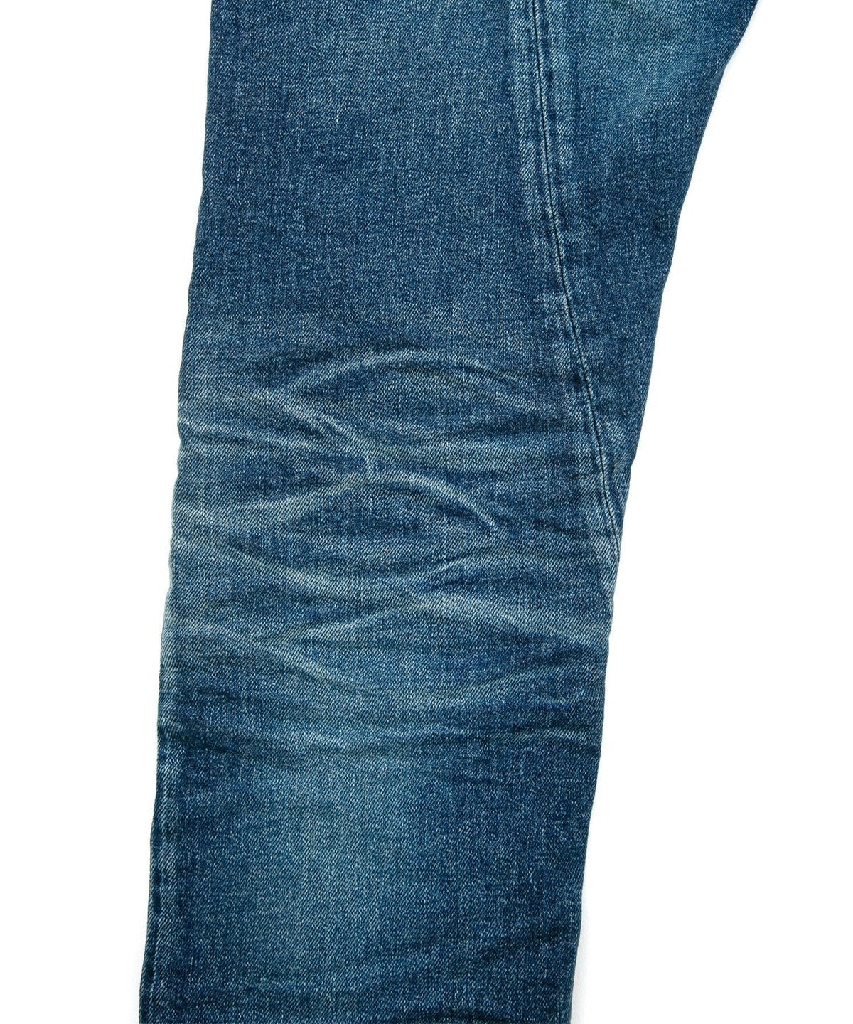 12.5oz オーガニックコットン ストレッチデニム TIGHT JOE タイトストレート ユーズド加工 - INDIGO