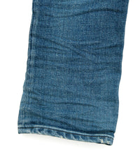 12.5oz オーガニックコットン ストレッチデニム TIGHT JOE タイトストレート ユーズド加工 - INDIGO