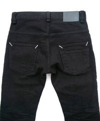 11oz オーガニックコットン ストレッチデニム TIGHT JOE タイトストレート ワンウォッシュ - BLACK