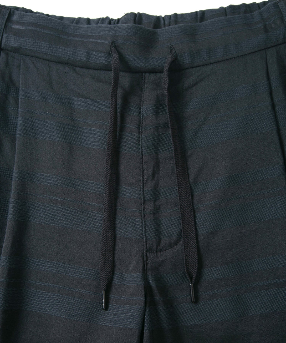 レーヨン コットンラミー ストライプ ショーツ - BLACK