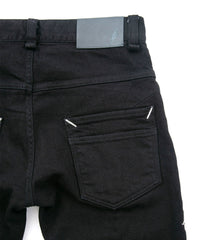 11oz オーガニックコットン ストレッチデニム TIGHT JOE タイトストレート ワンウォッシュ - BLACK