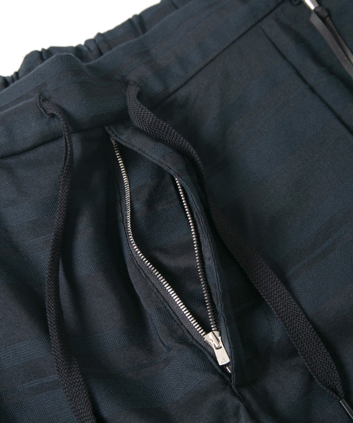 レーヨン コットンラミー ストライプ ショーツ - BLACK