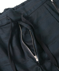 レーヨン コットンラミー ストライプ ショーツ - BLACK