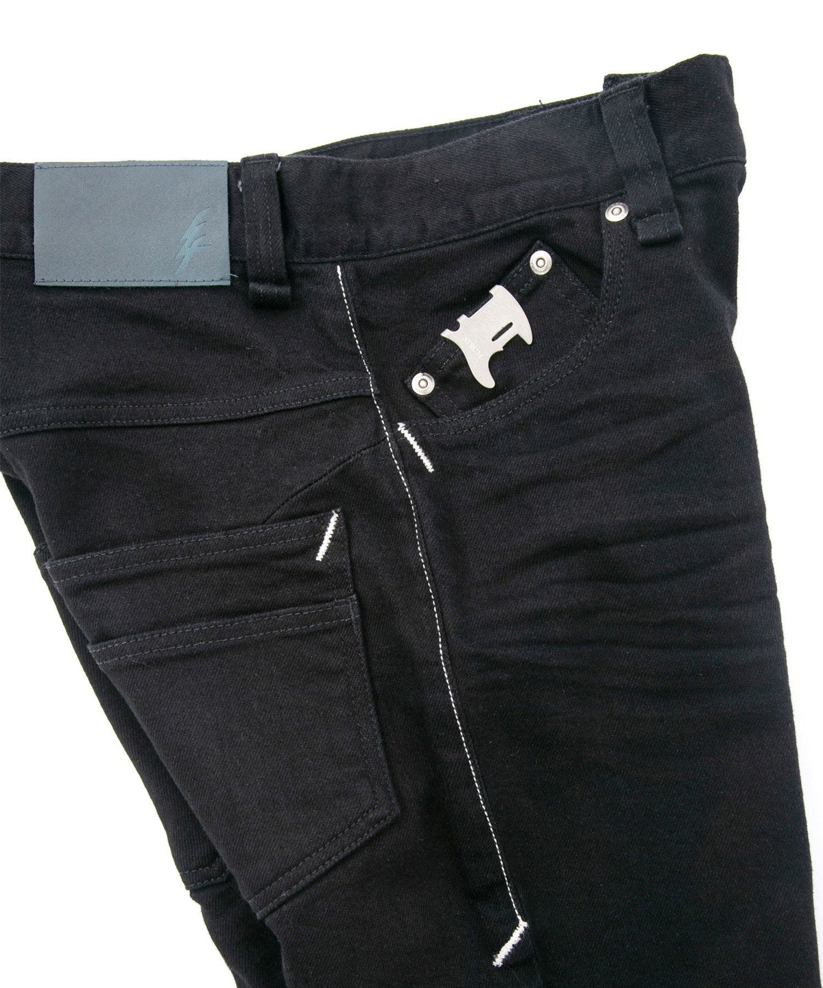 11oz オーガニックコットン ストレッチデニム TIGHT JOE タイトストレート ワンウォッシュ - BLACK