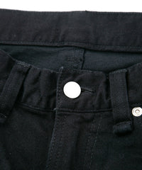 11oz オーガニックコットン ストレッチデニム SKINNY JOHN スキニー ワンウォッシュ - BLACK