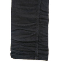 11oz オーガニックコットン ストレッチデニム SKINNY JOHN スキニー ワンウォッシュ - BLACK