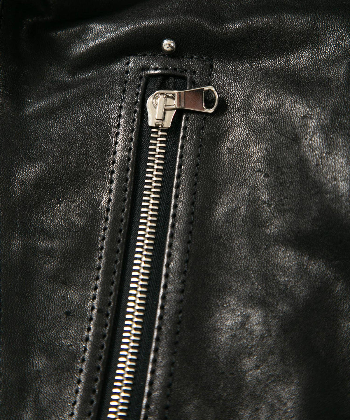 Full tanning pit-tanned shrink-wrapped horsehide HI-FLYER double riders jacket - BLACK