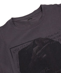 【直営限定】30/- ナチュラルソフト天竺 『 FxxK THE WORLD』ワイド Tシャツ - GRAY
