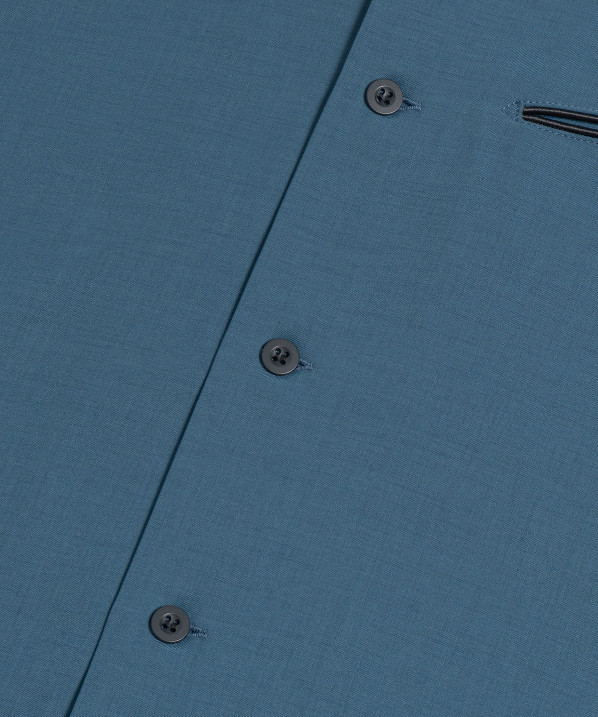 ポリエステル ストレッチ ツイル 半袖 ボーリングシャツ  - BLUE GREEN