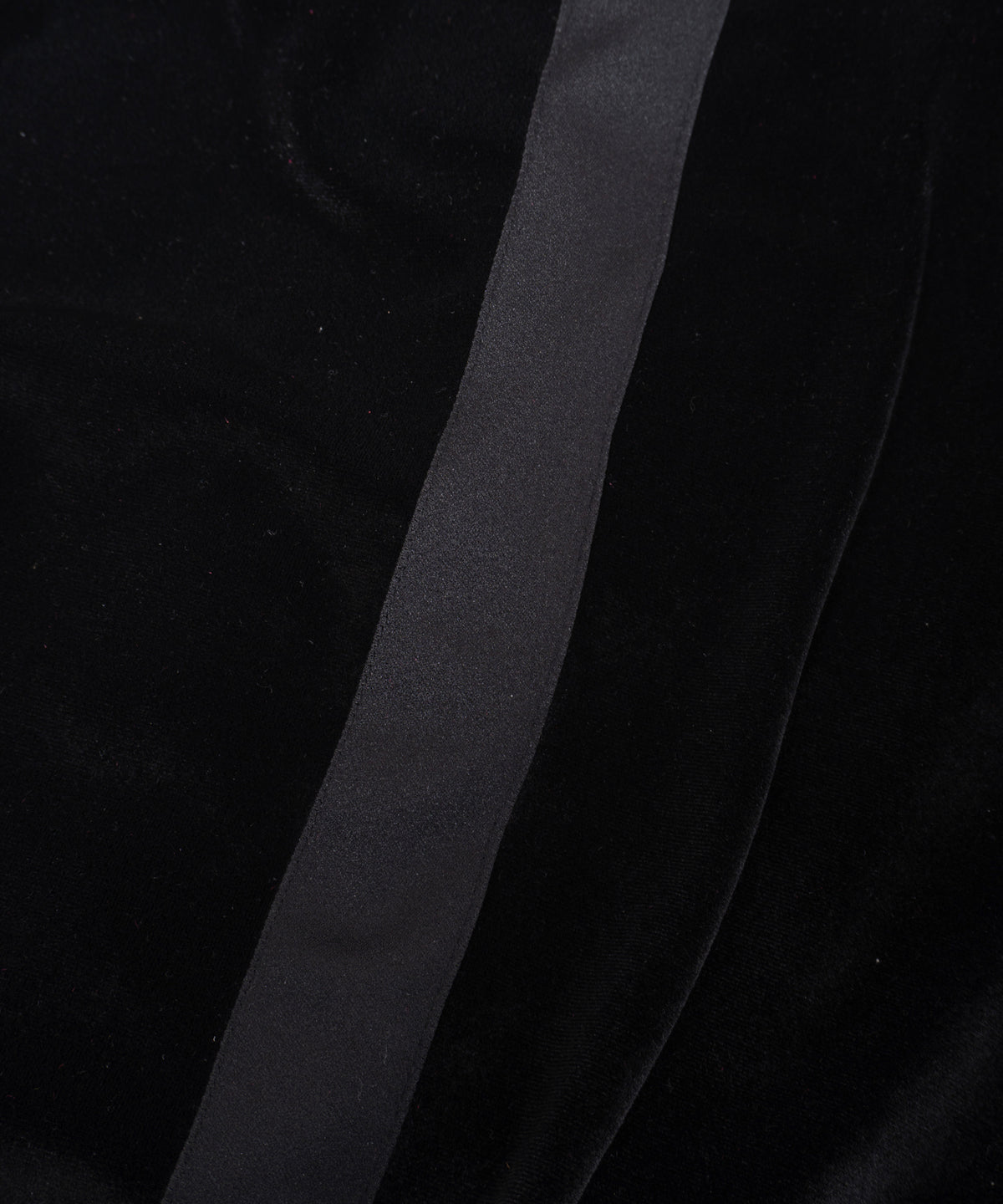 ストレッチ トリコット ベロア ワイド トラックパンツ - BLACK