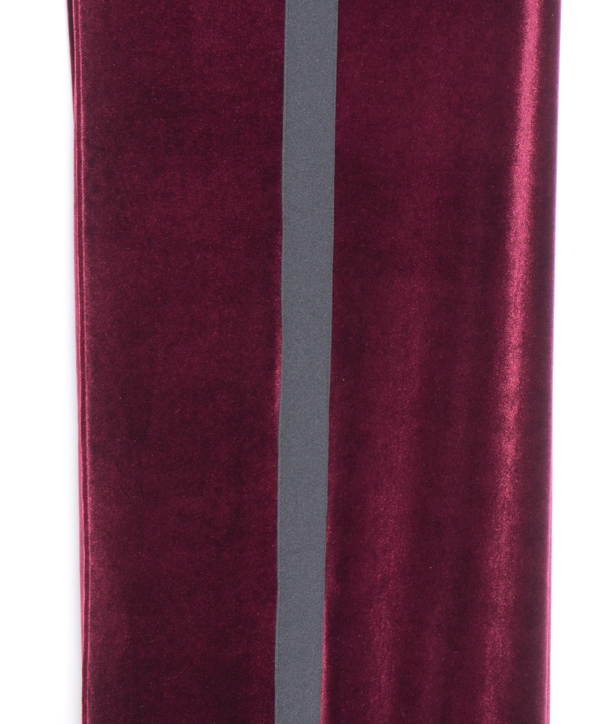 ストレッチ トリコット ベロア ワイド トラックパンツ - WINE