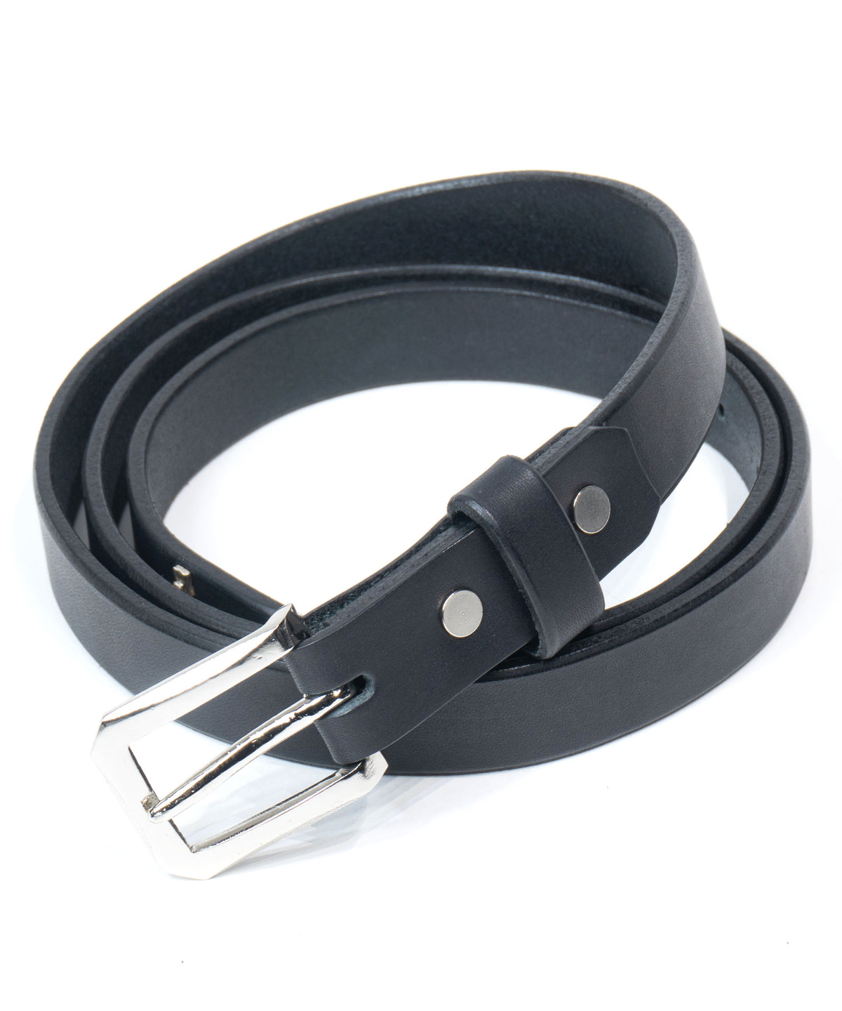 フルタンニンピット鞣し ステアハイド ベンズ クロスカスタム ナローベルト - BLACK