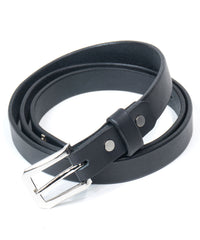 フルタンニンピット鞣し ステアハイド ベンズ クロスカスタム ナローベルト - BLACK