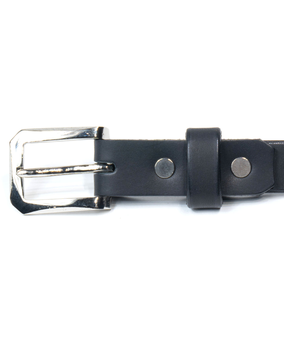 フルタンニンピット鞣し ステアハイド ベンズ ナローベルト - BLACK