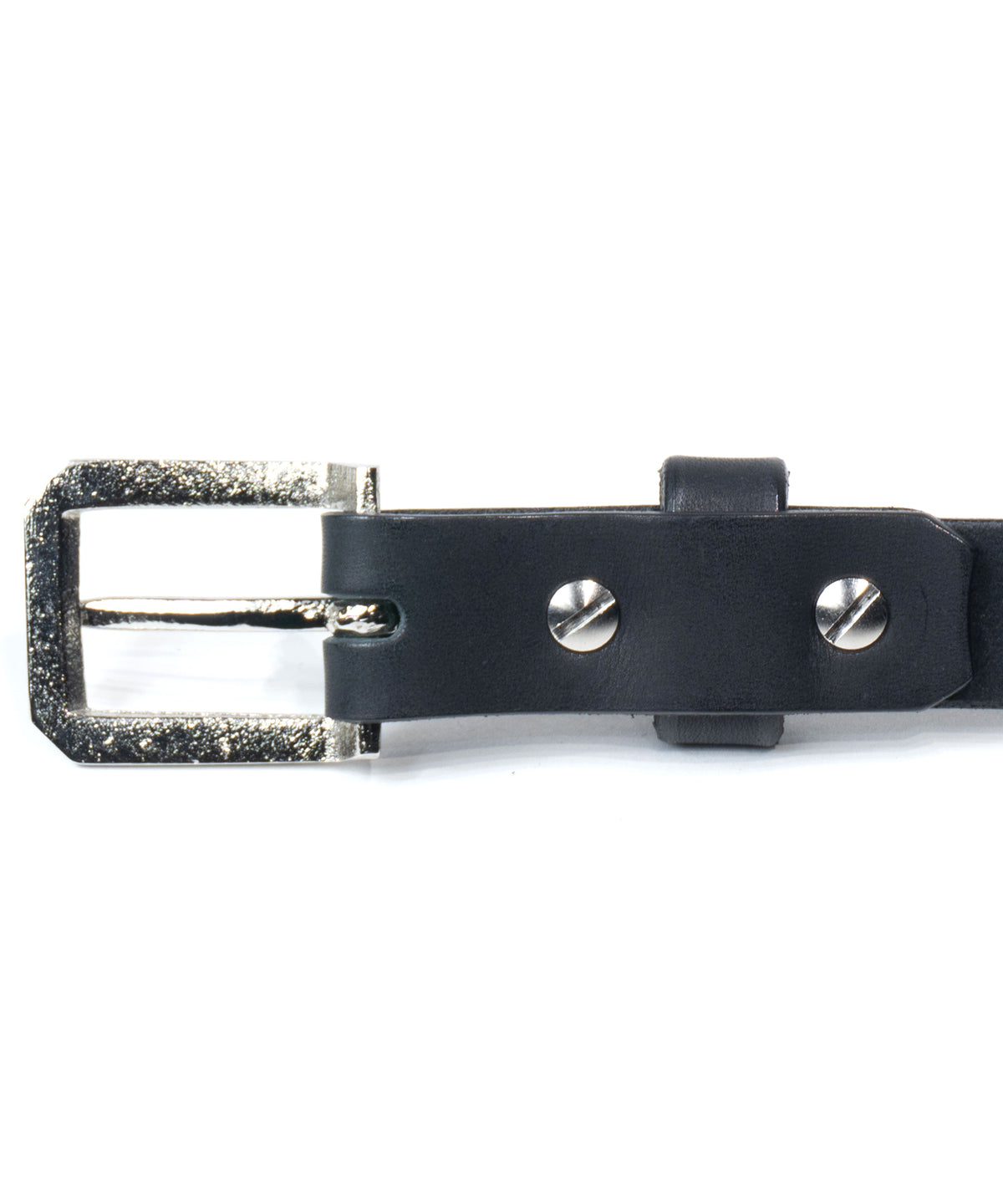 フルタンニンピット鞣し ステアハイド ベンズ ナローベルト - BLACK