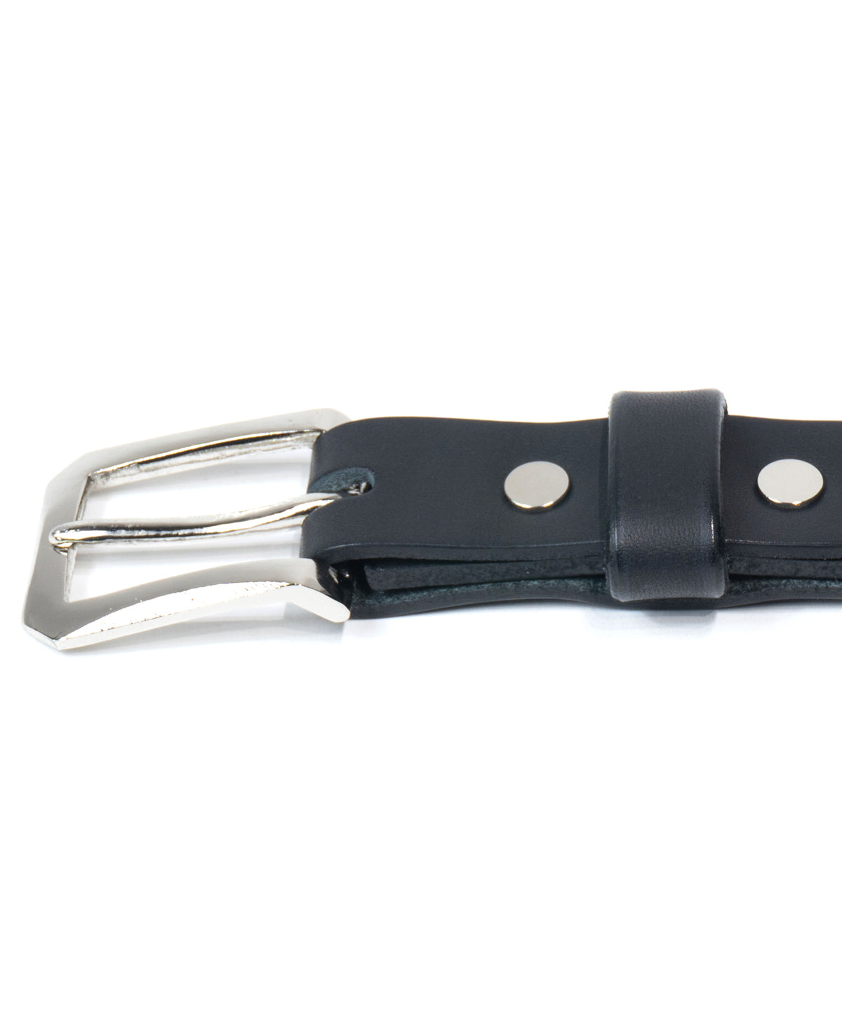 フルタンニンピット鞣し ステアハイド ベンズ ナローベルト - BLACK