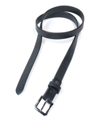 フルタンニンピット鞣し ステアハイド ベンズ ナローベルト - BLACK