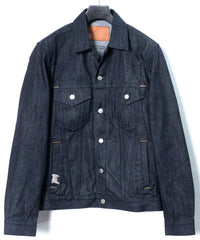 【直営限定】14oz ディープブルー ヘビーセルヴィッチ デニム Gジャン - INDIGO