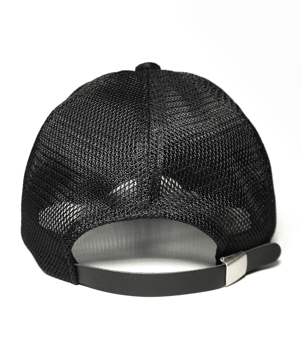 LEATHER MESH CAP with Visor parts - BLACK