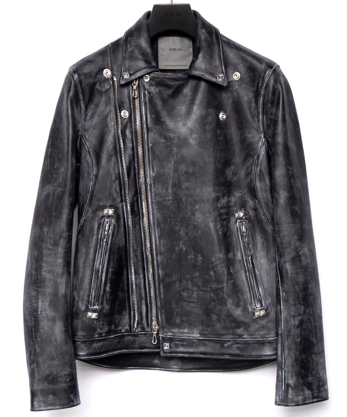 【直営限定】オイルカーフ RAVEN ダブルライダースジャケット CUSTOM