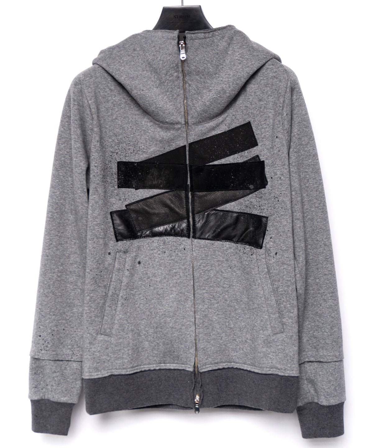 【直営限定】ジップアップ パッチワークフーディー - GRAY
