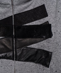 【直営限定】ジップアップ パッチワークフーディー - GRAY