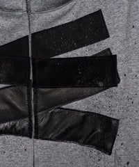 Load image into Gallery viewer, Zip-up Patchwork Hoodie - GRAY