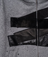 【直営限定】ジップアップ パッチワークフーディー - GRAY