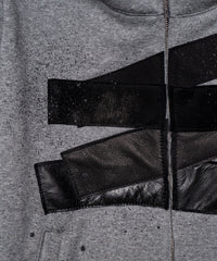 Load image into Gallery viewer, Zip-up Patchwork Hoodie - GRAY