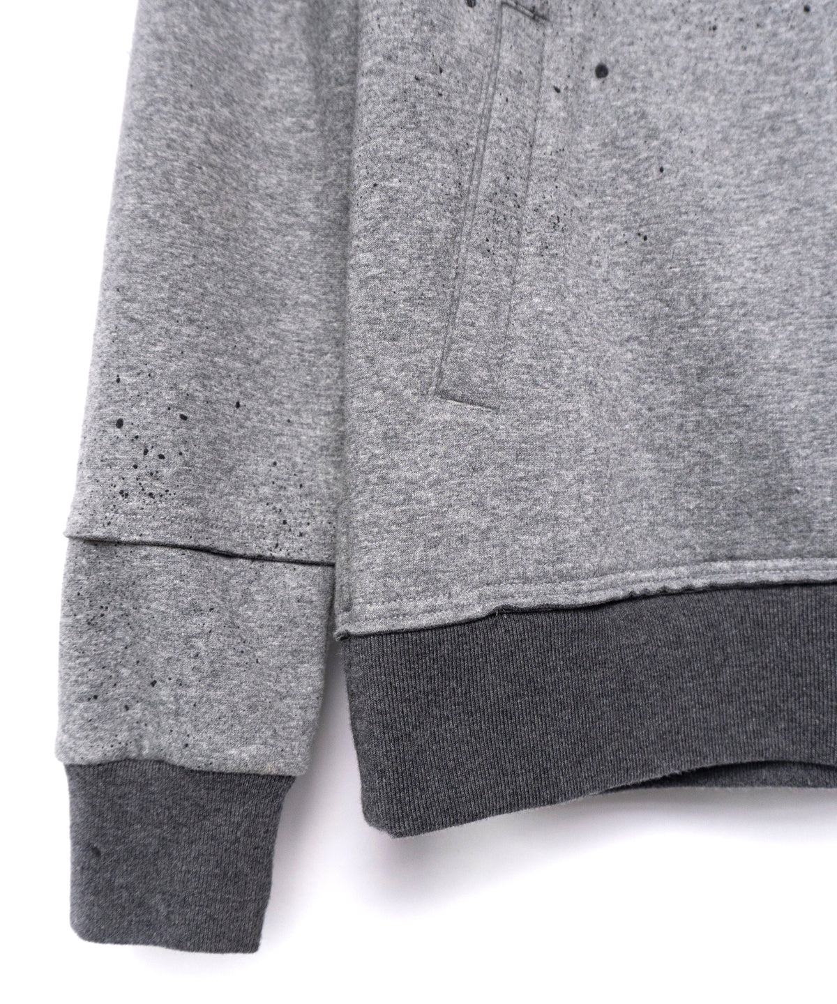 【直営限定】ジップアップ パッチワークフーディー - GRAY