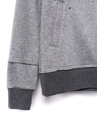 【直営限定】ジップアップ パッチワークフーディー - GRAY