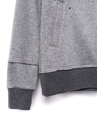 Load image into Gallery viewer, Zip-up Patchwork Hoodie - GRAY