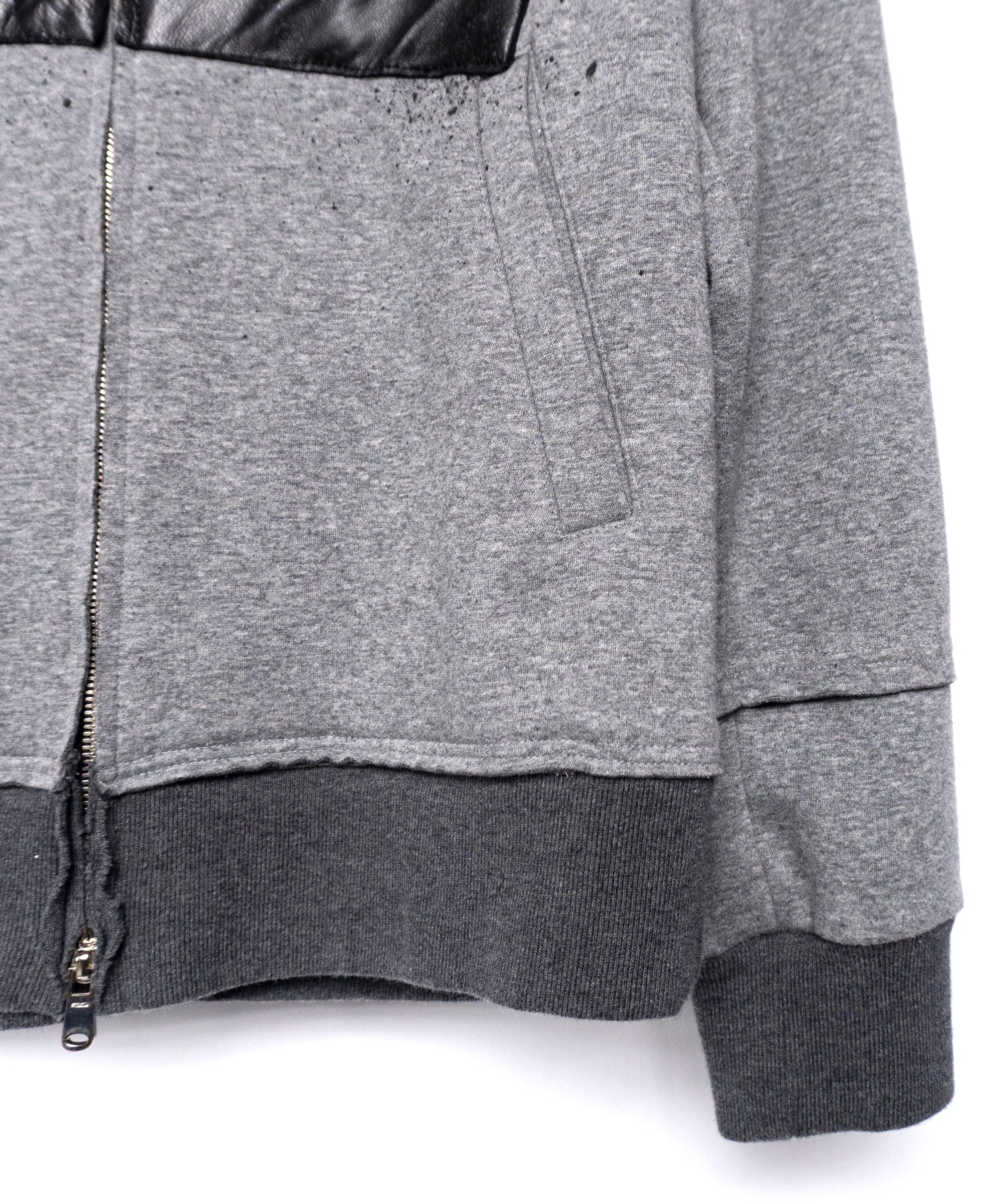 Load image into Gallery viewer, Zip-up Patchwork Hoodie - GRAY