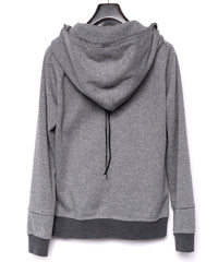 【直営限定】ジップアップ パッチワークフーディー - GRAY