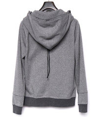 Load image into Gallery viewer, Zip-up Patchwork Hoodie - GRAY