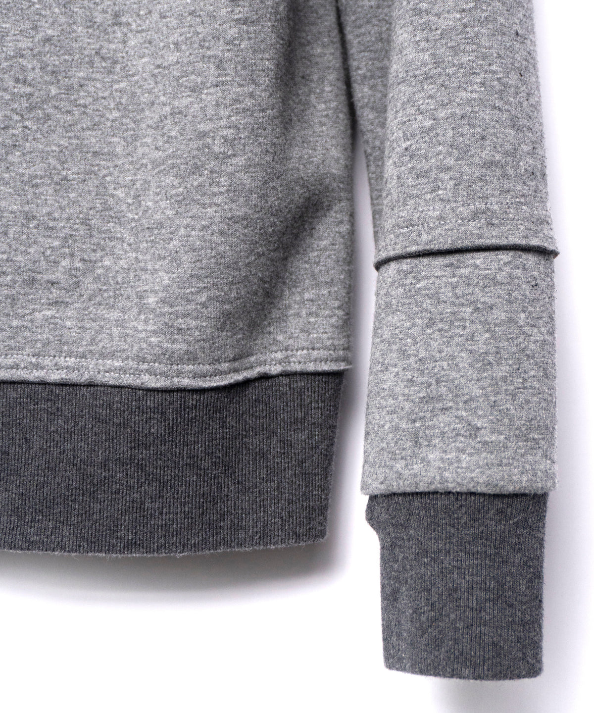【直営限定】ジップアップ パッチワークフーディー - GRAY