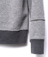 Load image into Gallery viewer, Zip-up Patchwork Hoodie - GRAY