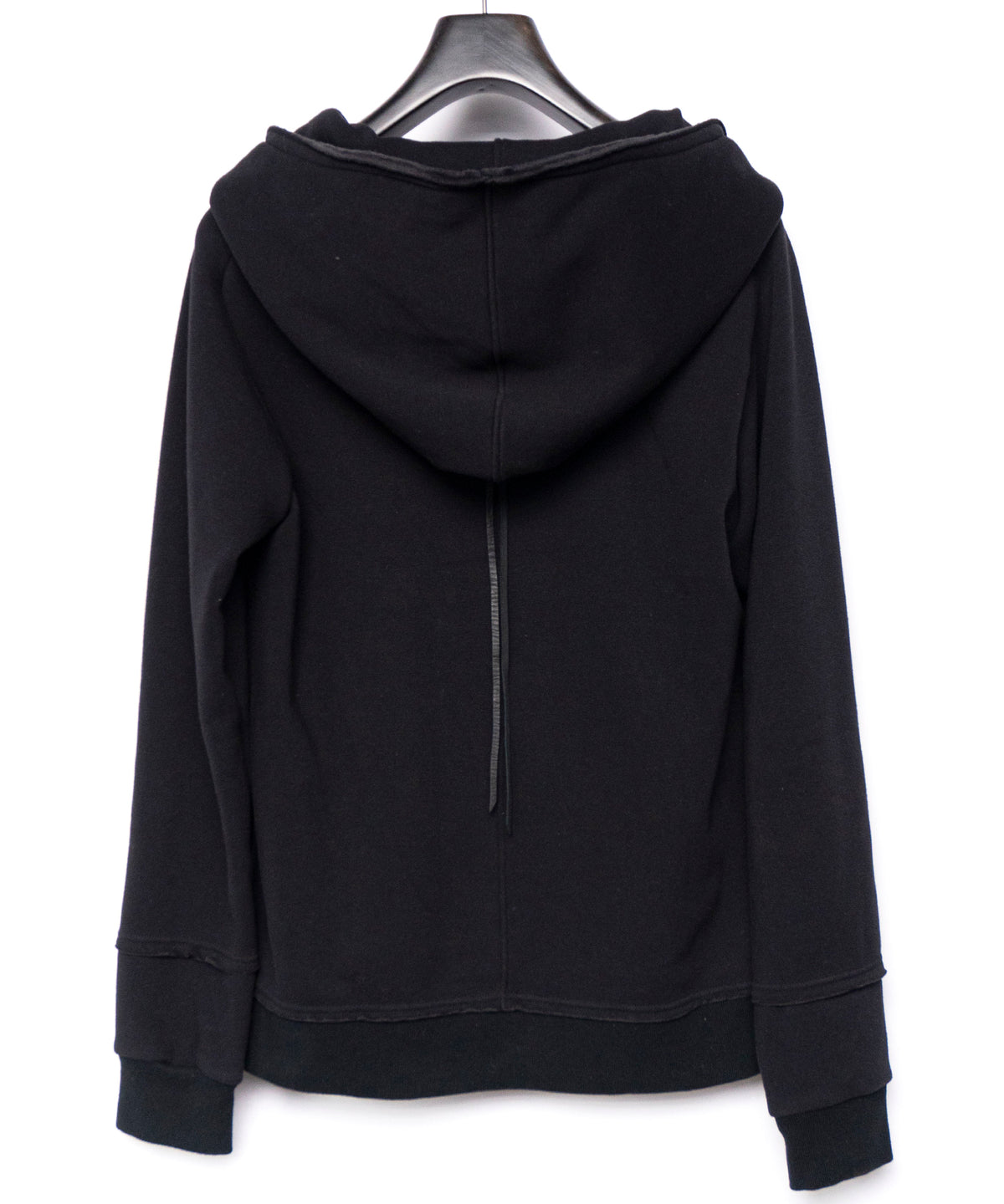 【直営限定】ジップアップ パッチワークフーディー - BLACK