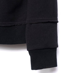 Load image into Gallery viewer, Zip-up Patchwork Hoodie - BLACK