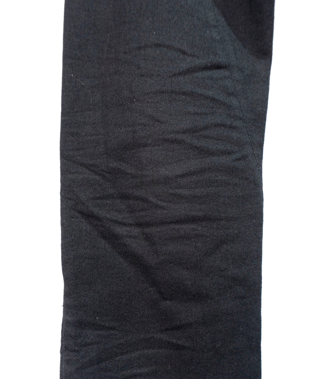 Leather Patchwork Denim Pants - BLACK