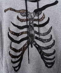 Load image into Gallery viewer, Pullover Bone Hoodie - GRAY