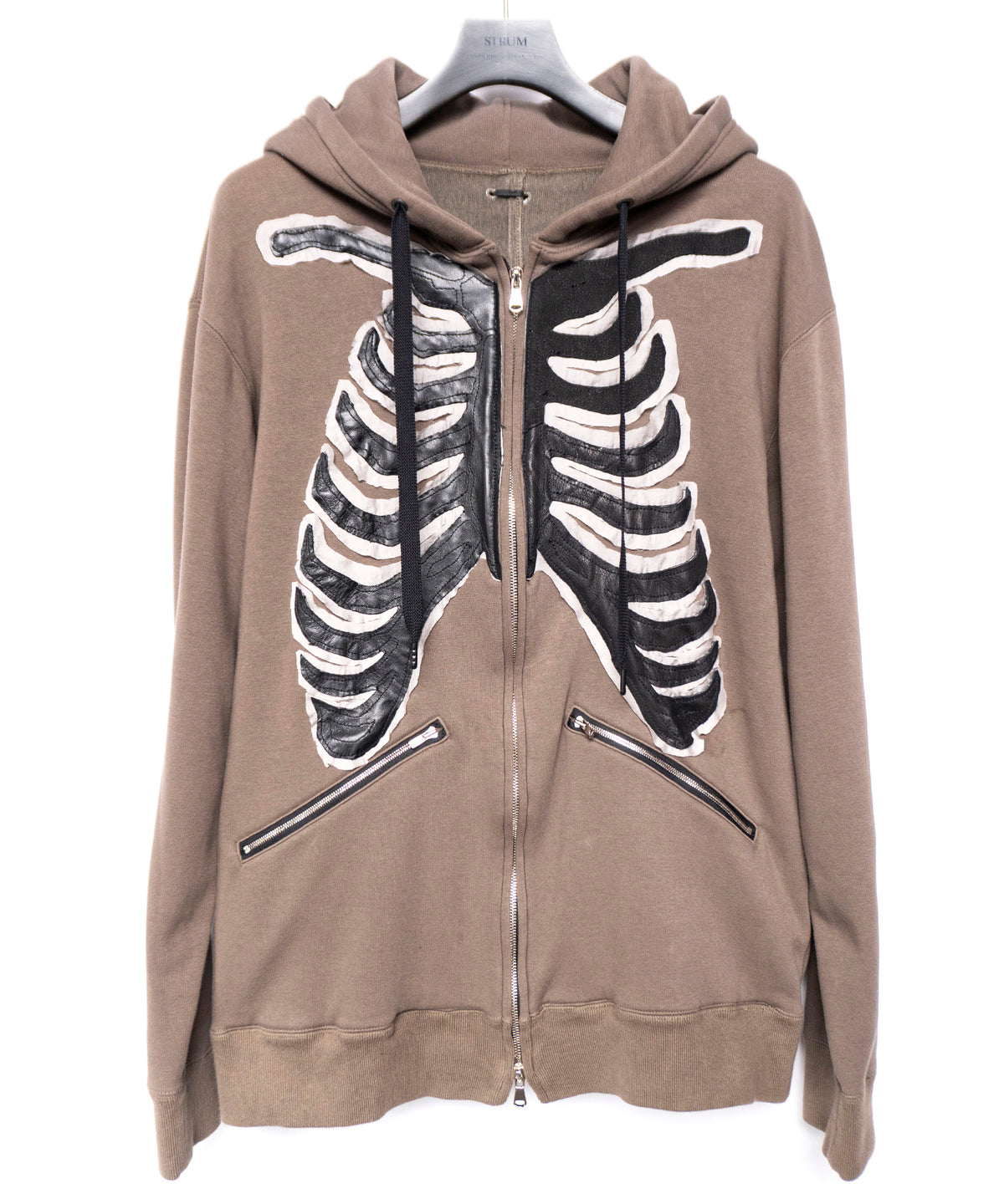 【直営限定】ジップアップ ボーンフーディー - KHAKI