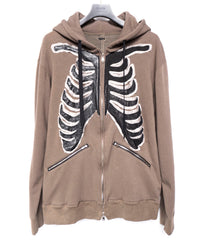 Load image into Gallery viewer, Zip-up Bone Hoodie - KHAKI