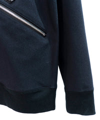 Zip-up Bone Hoodie - BLACK