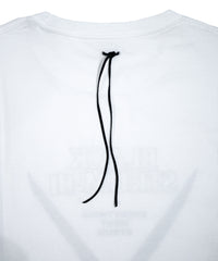 【Flagship shop limited color】Natural Soft Cotton Oversize BLACK STRUM Crew Neck T-shirt - WHITE