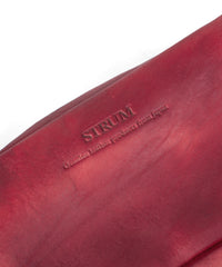 画像をギャラリービューアに読み込む, ベジタブルタンニン鞣し ダブルショルダー Burning Dyed - 燃焼製品染め HIGH THROTTLE ボディーバッグ - DEEP RUBY