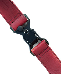 ベジタブルタンニン鞣し ダブルショルダー Burning Dyed - 燃焼製品染め HIGH THROTTLE ボディーバッグ - DEEP RUBY