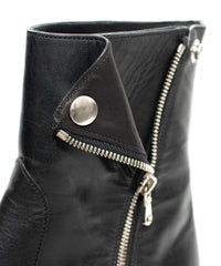 ジャパンステア イタリアンWオイル TRASH ライダース ブーツ - BLACK